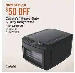 Cabela's Cabela's Heavy-Duty 6-Tray Dehydrator offer