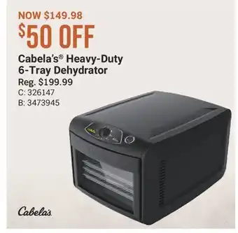 Cabela's Cabela's Heavy-Duty 6-Tray Dehydrator offer