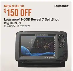 Cabela's Lowrance HOOK Reveal 7 SplitShot offer