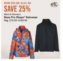 Cabela's Men's & Women's Bass Pro Shops Rainwear offer