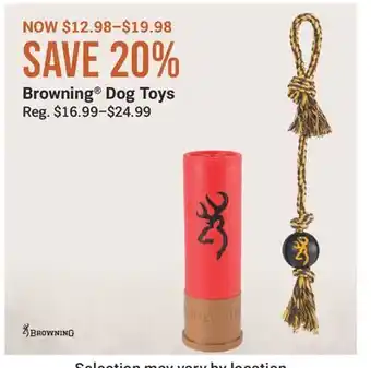 Cabela's Browning Dog Toys offer