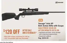 Cabela's Savage Axis XP Bolt-Action Rifle with Scope offer