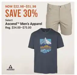 Cabela's Select Ascend Men's Apparel offer