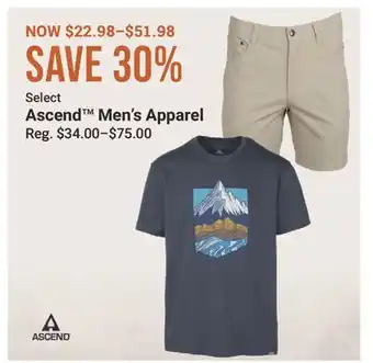 Cabela's Select Ascend Men's Apparel offer