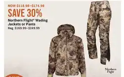 Cabela's Northern Flight Wading Jackets or Pants offer