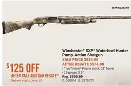 Cabela's Winchester SXP Waterfowl Hunter Pump-Action Shotgun offer