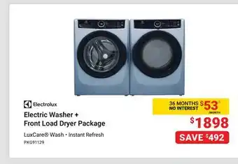 Visions Electronics Electrolux Electric Washer + Front Load Dryer Package offer
