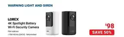 Visions Electronics LOREX 4K Spotlight Battery Wi-Fi Security Camera offer