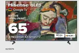 Visions Electronics Hisense 65 S7N Canvas Art Smart TV offer