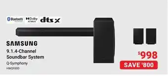 Visions Electronics Q-Symphony 9.1. 4-Channel Soundbar System offer