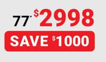Visions Electronics SAMSUNG 77 NATIVE 120 Hz PANEL offer