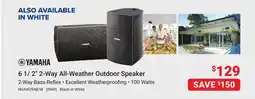 Visions Electronics YAMAHA 6 1/ 2 2-Way All-Weather Outdoor Speaker offer
