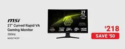 Visions Electronics MSI 27 Curved Rapid VA Gaming Monitor offer