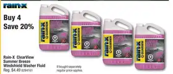 PartSource Rain-X ClearView Summer Breeze Windshield Washer Fluid offer