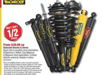 PartSource Monroe Selected Shocks & Struts offer