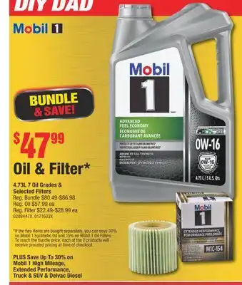 PartSource Mobil 1 Oil Grades & Selected Filters offer