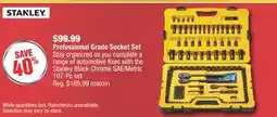PartSource Stanley Professional Grade Socket Set offer