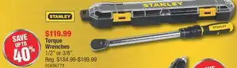 PartSource Stanley Torque Wrenches offer