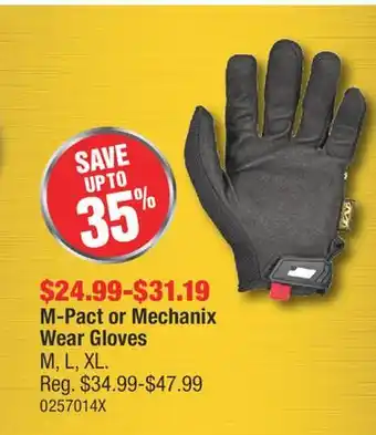PartSource M-Pact or Mechanix Wear Gloves offer