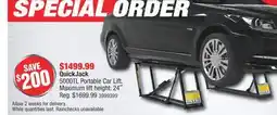 PartSource QuickJack 5000TL Portable Car Lift offer