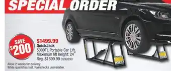 PartSource QuickJack 5000TL Portable Car Lift offer