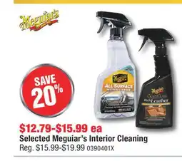 PartSource Selected Meguiar's Interior Cleaning offer