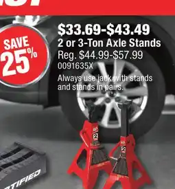 PartSource 2 or 3-Ton Axle Stands offer
