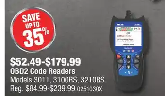 PartSource OBD2 Code Readers offer