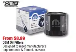 PartSource OEM Oil Filters offer