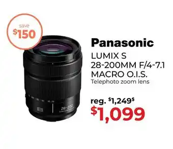 Gosselin Photo LUMIX S 28-200MM F/4-7.1 MACRO O. I. S. Telephoto zoom lens offer