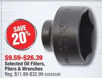 PartSource Selected Oil Filters, Pliers & Wrenches offer