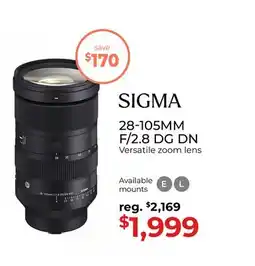 Gosselin Photo SIGMA 28-105mm f/2.8 DG DN offer