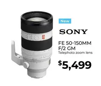 Gosselin Photo Sony FE 50-150mm f/2 GM offer