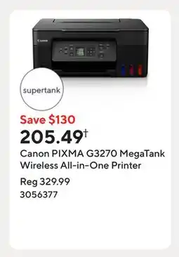 Staples Canon PIXMA G3270 MegaTank Wireless All-in-One Printer offer