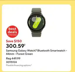 Staples Samsung Galaxy Watch7 Bluetooth Smartwatch - 44mm - Forest Green offer