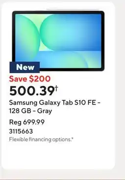 Staples Samsung Galaxy Tab S10 FE - 128 GB - Gray offer