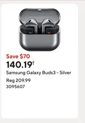 Staples Samsung Galaxy Buds3 - Silver offer