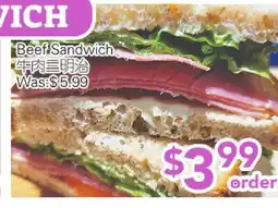 Ample Food Market Beef Sandwich offer