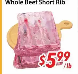 Bestco Food Mart Whole beef short rib offer