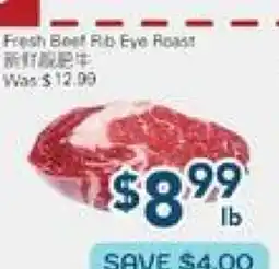 Oceans Fresh Food Market Fresh Beef Rib Eye Roast offer