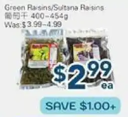 Oceans Fresh Food Market Green Raisins/Suitana Raisins offer