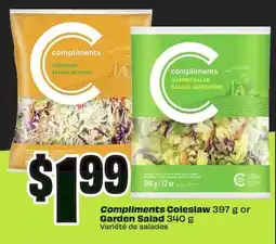 FreshCo Compliments coleslaw or garden salad offer