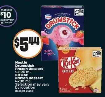 FreshCo Nestlé drumstick frozen dessert kit kat frozen dessert offer