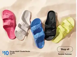 Walmart George adults' double buckle sandals offer