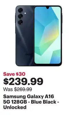 Best Buy Samsung Galaxy A16 5G 128GB - Blue Black - Unlocked offer