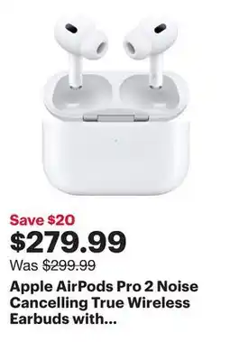Best Buy Apple AirPods Pro 2 Noise Cancelling True Wireless Earbuds with USB-C MagSafe Charging Case offer