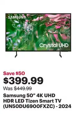 Best Buy Samsung 50 4K UHD HDR LED Tizen Smart TV (UN50DU6900FXZC) - 2024 offer