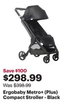 Best Buy Ergobaby Metro+ (Plus) Compact Stroller - Black offer