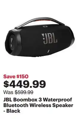Best Buy JBL Boombox 3 Waterproof Bluetooth Wireless Speaker - Black offer