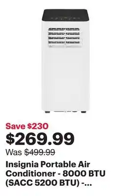Best Buy Insignia Portable Air Conditioner - 8000 BTU (SACC 5200 BTU) - White/Black - Only at Best Buy offer